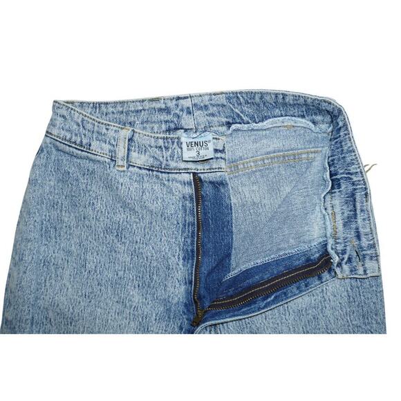 Vintage Venus USA High Waisted Acid Wash Jeans  Size 3 Crisscross Lace-Up Sides - Picture 3 of 6